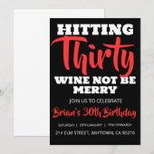 Modern Zwart Eenvoudig Volwassene 30e Verjaardag U Kaart (Voorkant / Achterkant)