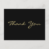 Modern zwart elegant Faux Gold Script Hartelijk da Briefkaart (Voorkant)
