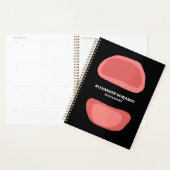 Modern Zwart Elegant Roze Stijlvol Personaliseren Planner (Display)