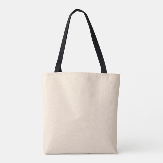 Modern zwart en beige natuur gestreept tote bag (Achterkant)