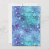 Modern zwart en blauw vrolijk kerstboomfeest kaart (Achterkant)