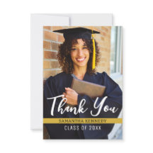 Modern Zwart en Goud 2025 Afstuderen Foto