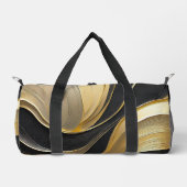 Modern zwart en goud Abstracte luxe- Plunjezak (Voorkant)