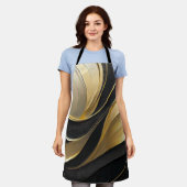 Modern zwart en goud Abstracte luxe- Schort (Gedragen)