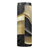 Modern zwart en goud Abstracte luxe- Thermosbeker (Achterkant)