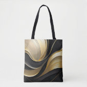 Modern zwart en goud Abstracte luxe- Tote Bag (Voorkant)
