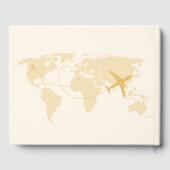 Modern Zwart en Goud Bestemming Paspoort Bruidswor Gastenboek (Achterkant)