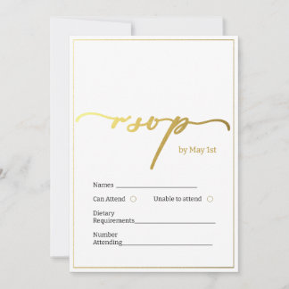 Modern zwart en goud  Elegant  Kaart