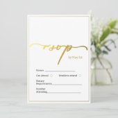 Modern zwart en goud Elegant Kaart (Staand voorkant)