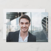 Modern zwart en goud foto afstudeerfeest kaart (Achterkant)