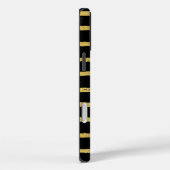 Modern zwart en goud gestreept Case-Mate iPhone case (Achterkant / Rechts)