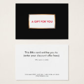Modern Zwart en Goud Holiday Gift Kaart (Voorkant /achterkant)