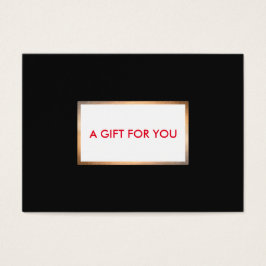 Modern Zwart en Goud Holiday Gift Kaart