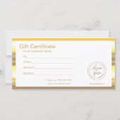 Modern zwart en goud | Logo Cadeaubon (Achterkant)