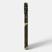Modern Zwart en Goud Marbled Case-Mate iPhone Case (Achterkant / Links)