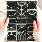 Modern Zwart en Goud Minimalistisch Planner