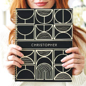 Modern Zwart en Goud Minimalistisch Planner