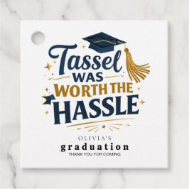 Modern zwart en gouden afstudeerfeest cadeau bedankjes labels