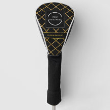 Modern zwart en gouden patroon bedrijf logo