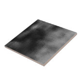 Modern zwart en grijs gestructureerd abstract ontw tegeltje (Zijkant)