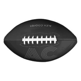 Modern zwart en grijs monogram american football
