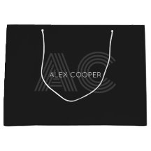 Modern zwart en grijs monogram