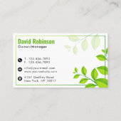 Modern zwart en groen landschapsarchitectuur Logo Visitekaartje (Achterkant)