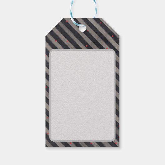 Modern zwart en groen met Holly Berry Peace Cadeaulabel (Achterkant)