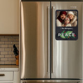 Modern zwart en groen met Holly Berry Peace Magneet