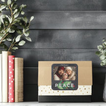 Modern zwart en groen met Holly Berry Peace