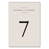 Modern zwart en ivoor minimalistische bruiloft kaart (Voorkant)