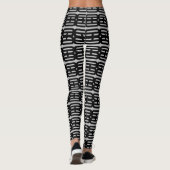 Modern Zwart en Lichtgrijs Leggings (Achterkant)