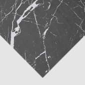 Modern zwart en lichtgrijs marmeren patroon tissuepapier (Detail)