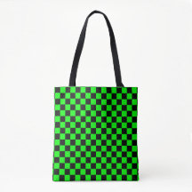 Modern zwart en limoengroen dambordpatroon