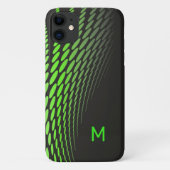 Modern Zwart en Neon Groen Case-Mate iPhone Case (Achterkant)
