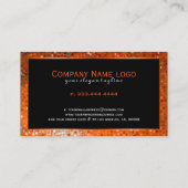 Modern zwart en Oranje Glitter & Sparkles Visitekaartje (Achterkant)