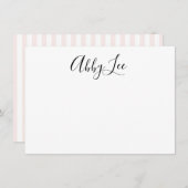 Modern zwart en pastel briefpapier bedankkaart (Voorkant / Achterkant)