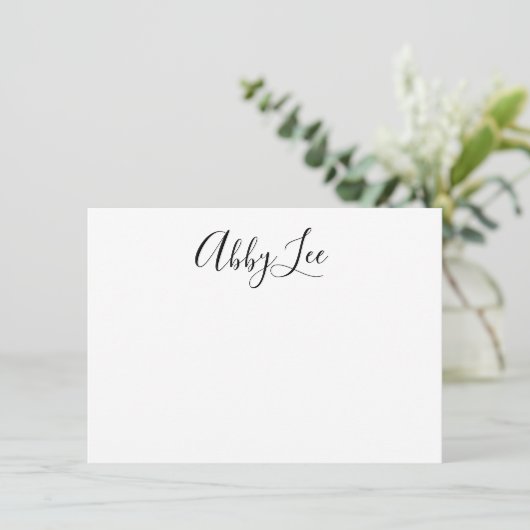 Modern zwart en pastel briefpapier bedankkaart (Staand voorkant)