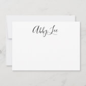 Modern zwart en pastel briefpapier bedankkaart (Voorkant)