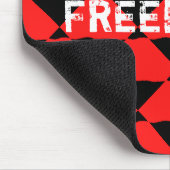 Modern zwart en rood Abstract patroon Muismat (Hoek)