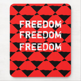 Modern zwart en rood Abstract patroon Muismat