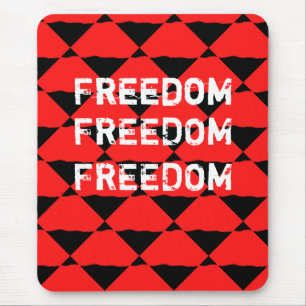 Modern zwart en rood Abstract patroon Muismat