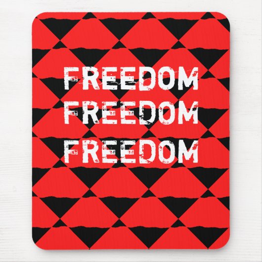 Modern zwart en rood Abstract patroon Muismat (Voorkant)