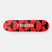 Modern zwart en rood Abstract patroon Persoonlijk Skateboard (Horizontaal)