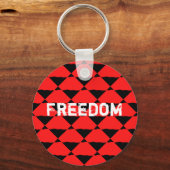 Modern zwart en rood Abstract patroon Sleutelhanger (Voorkant)