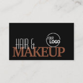 Modern zwart en roodbruin, eenvoudig stijlvol Logo Visitekaartje (Voorkant)