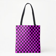 Modern zwart en roze dambordpatroon