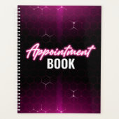 Modern zwart en roze kapsalon Afspraakboek Planner (Voorkant)