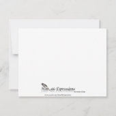 Modern zwart en Sinaasappel Quad Afstuderen Aankondiging (Achterkant)