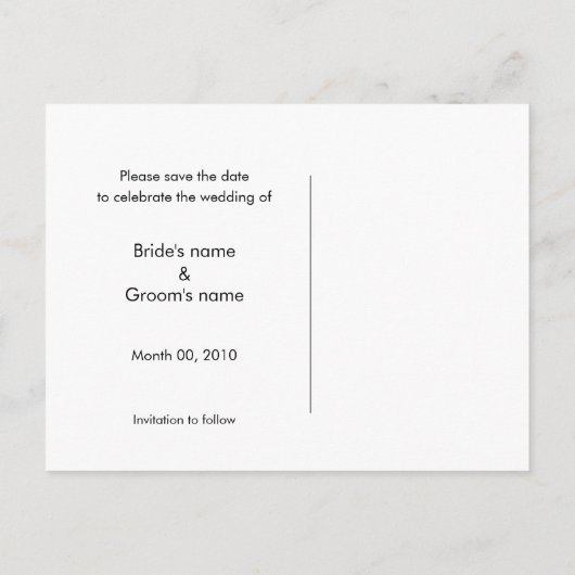 Modern Zwart en Taupe Save the Date Briefkaarten (Achterkant)